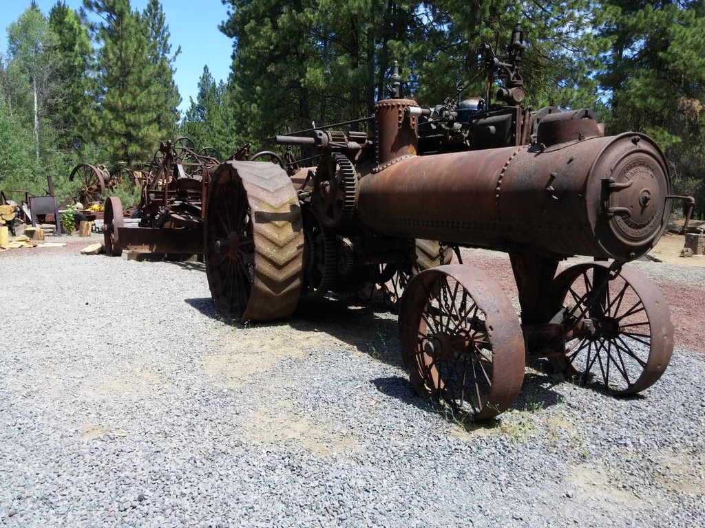 Old steam tractor at Collier Logging Museum
