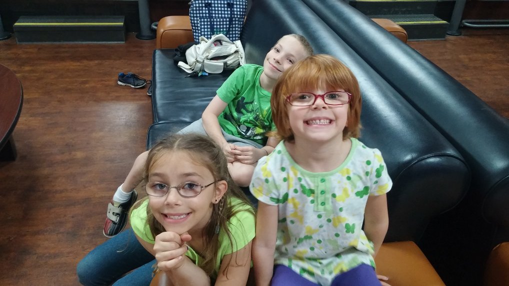 Hanging out at the bowling alley