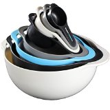Mixing Bowls by Vesper's Kitchen Nesting Bowls Best Space Saving RV Camping Accessories and Supplies with Mixing Bowl, Measuring Bowl and Cups, Colander and Sifter Compact Stackable Storage Solution