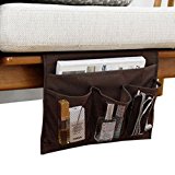 Bedside Storage Organizer/ Beside Caddy / Table cabinet Storage Organizer for tablet Magazine Phone Remotes - All Within Arms Reach (Coffee)