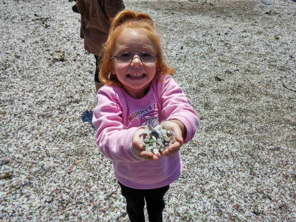 "Look what I found!", Glass Beach, Fort Bragg, CA