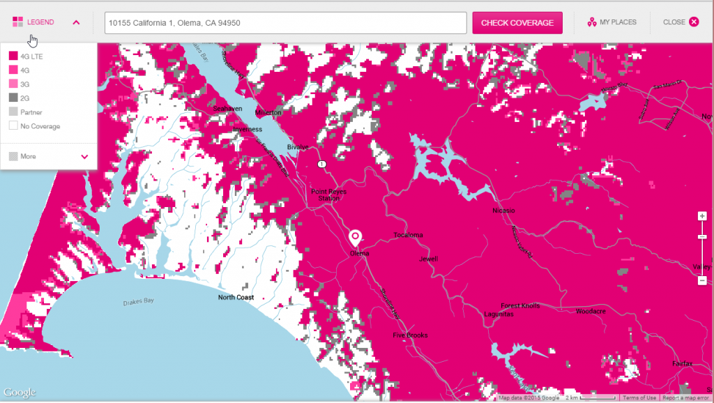 T-Mobile Coverage Map