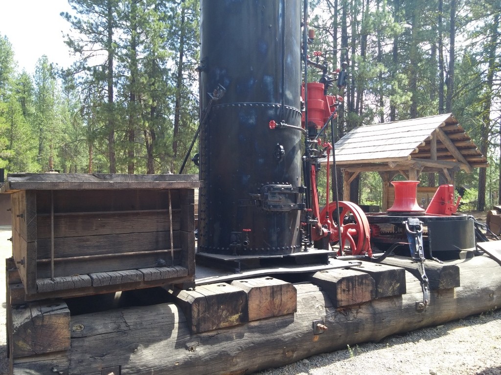 Steam donkey at Collier Logging Museum