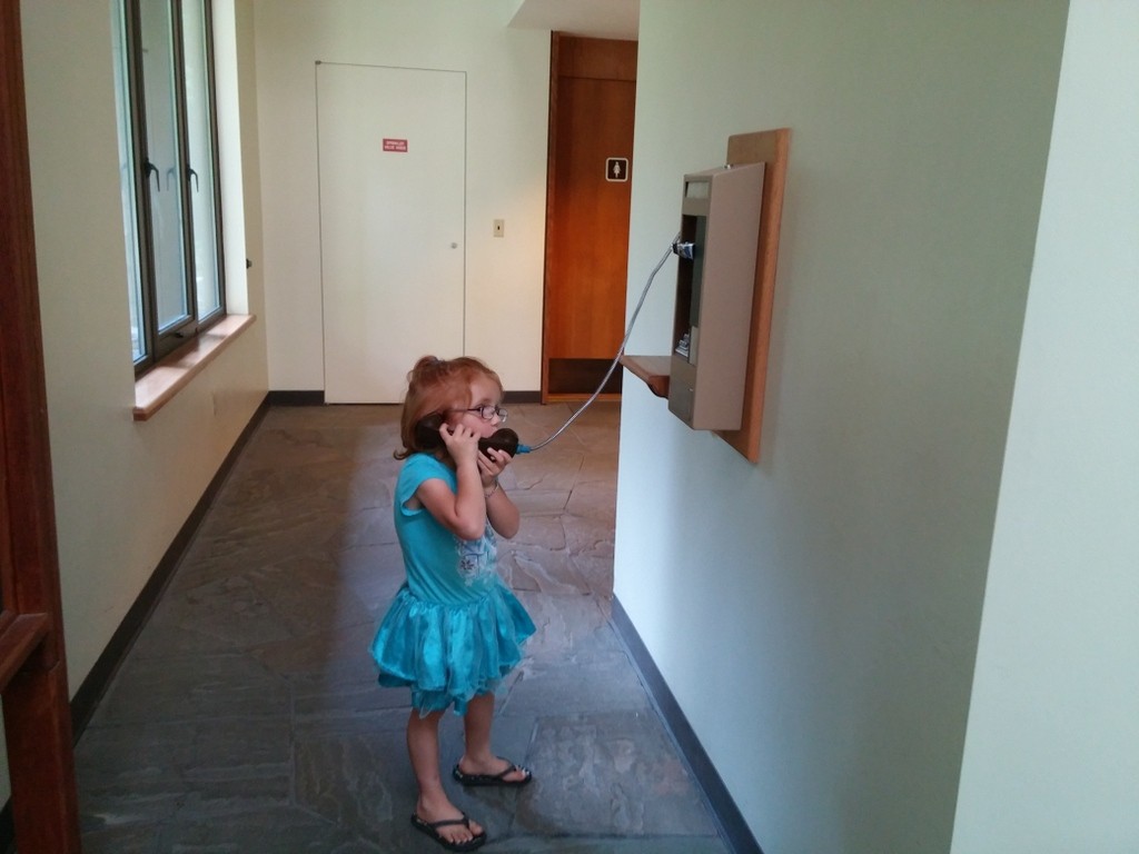 Hello? Who's there? (Phone at Newhalem Visitor Center, North Cascades National Park)