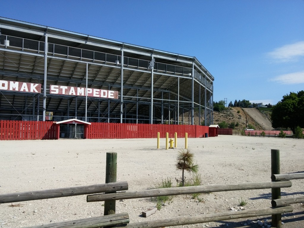 Omak Stampede Arena with Suicide Hill