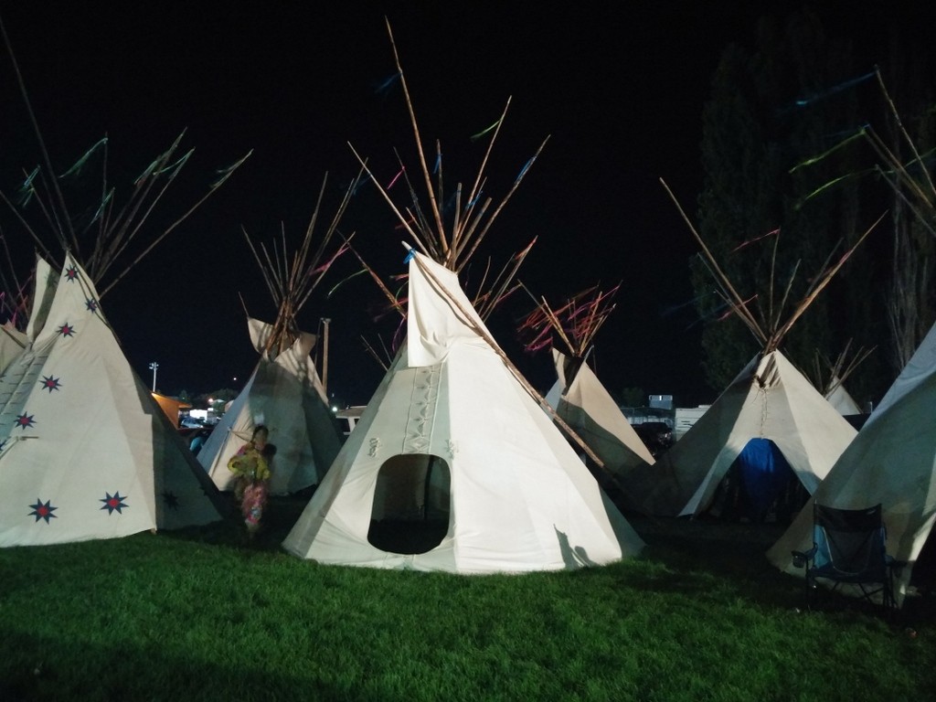 Teepees at the Omak Stamped Indian Encampment