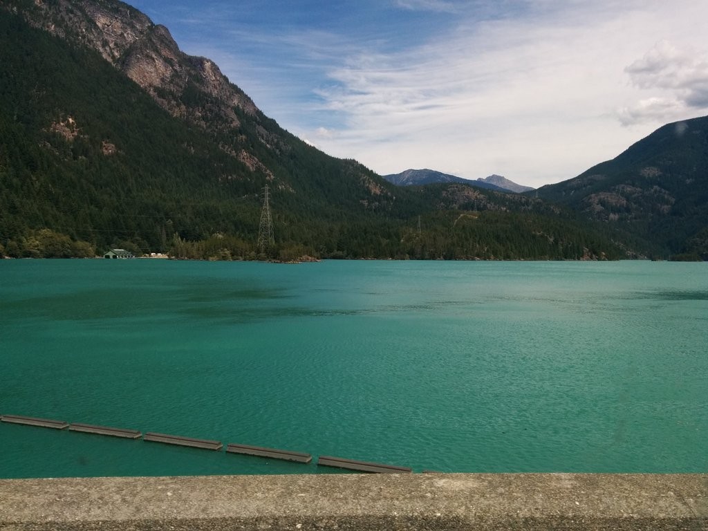 Pretty green water. The color is caused by "glacial rock flour"