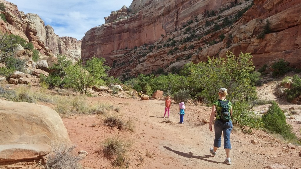 Hiking down Grand Wash