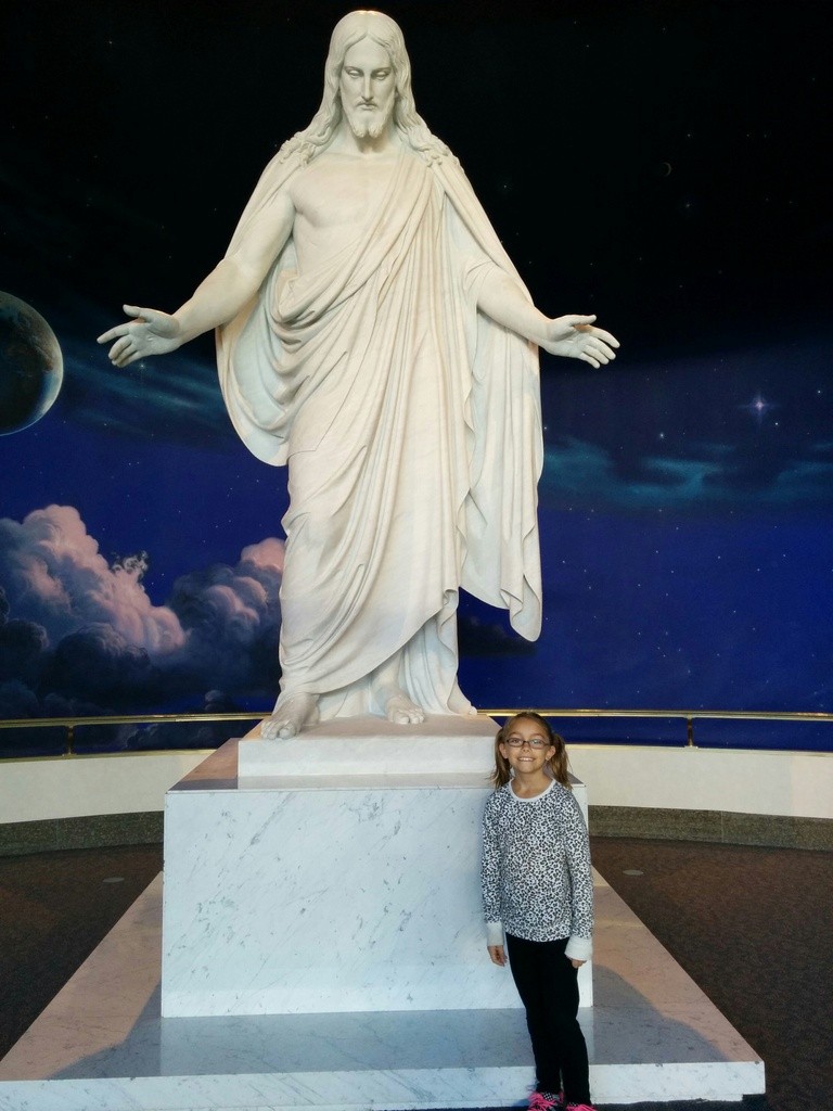 The Christus statue at Temple Square