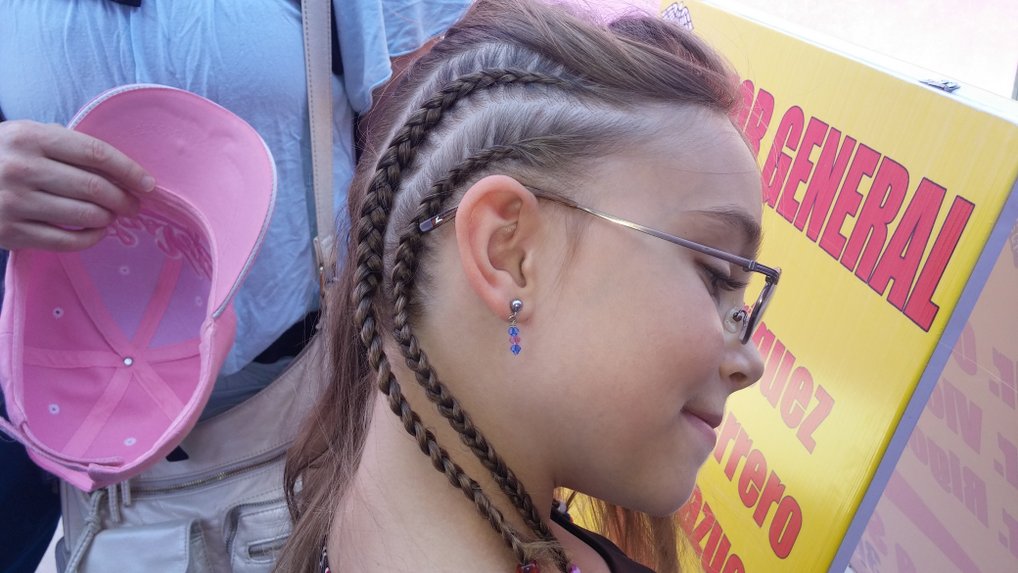 Got her hair braided in Algodones