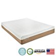 Perfect Cloud Atlas Gel-Plus 10" Memory Foam Mattress, Short Queen, White/Mocha