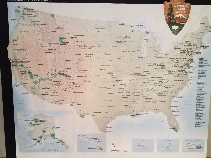 National Parks Map - Five in a 5th